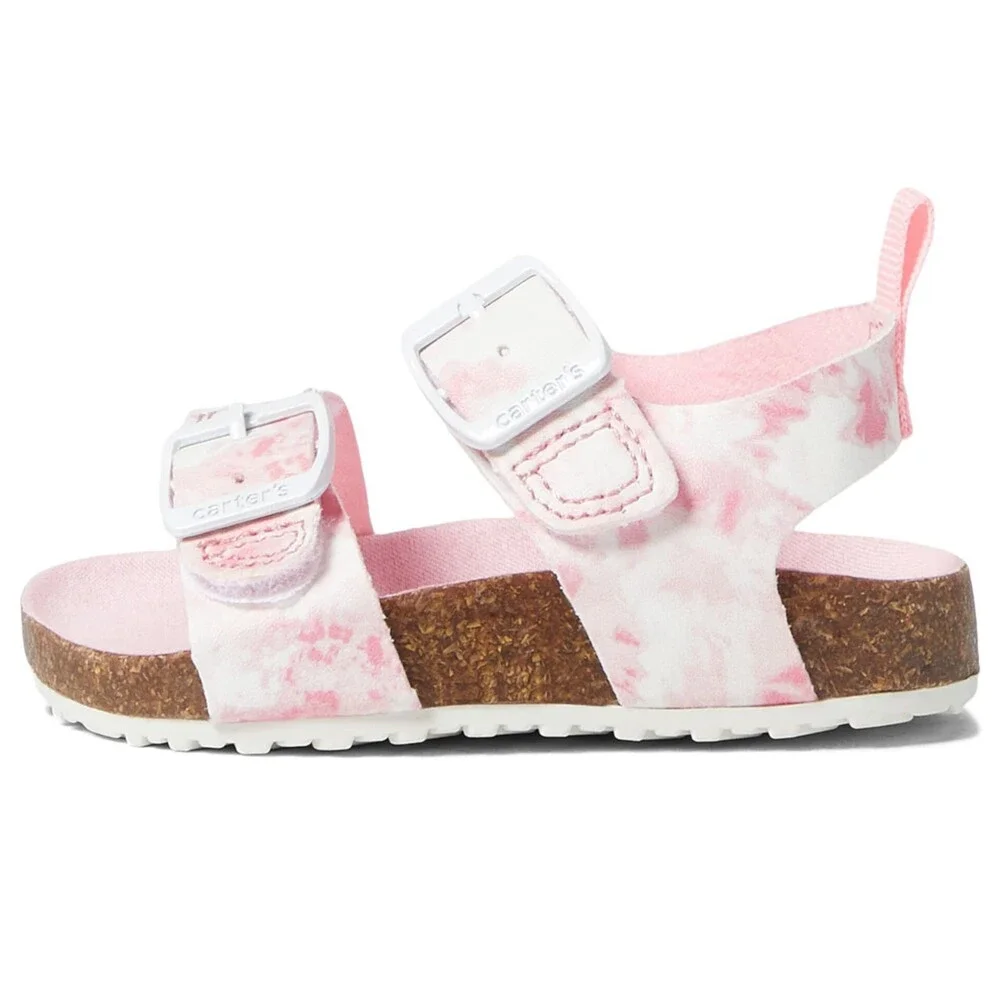 Carter's Duncan Sandals Girls 11 Pink Tie Dye Round Toe Adjustable Strap ZAP2610